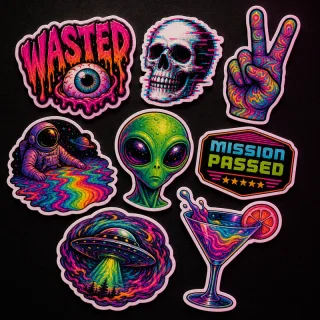 Trippy/Alcoholic Stickers