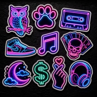 Neon Stickers