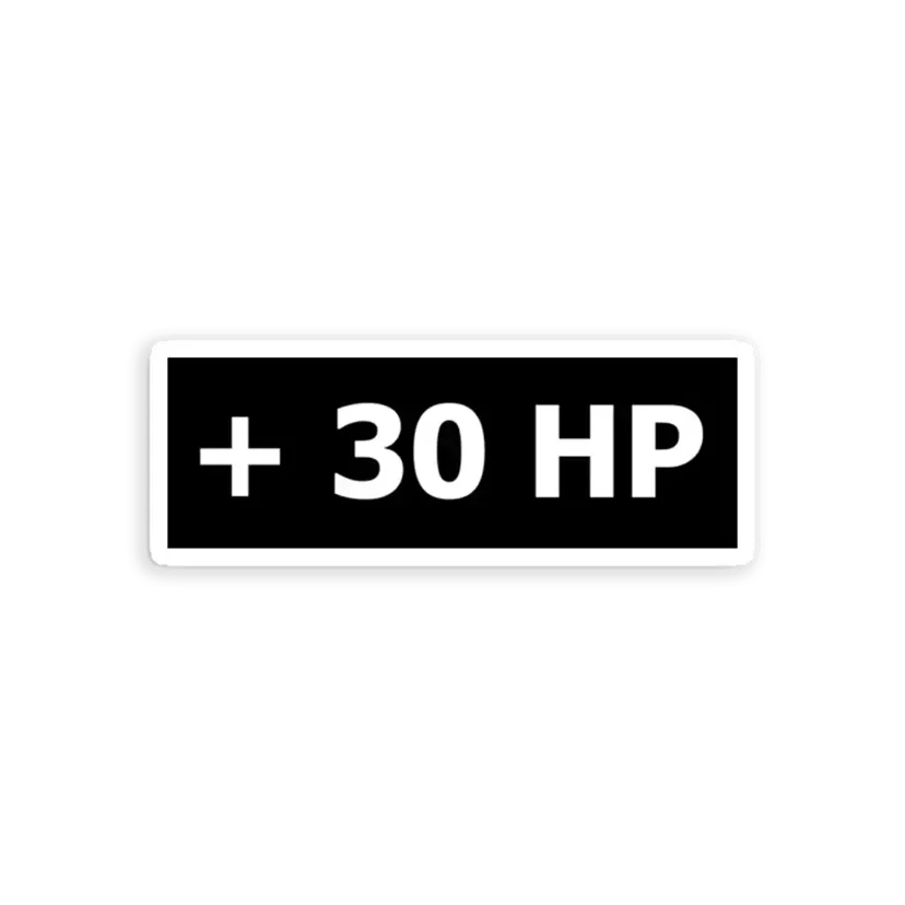 Plus 30 hp Car Sticker
