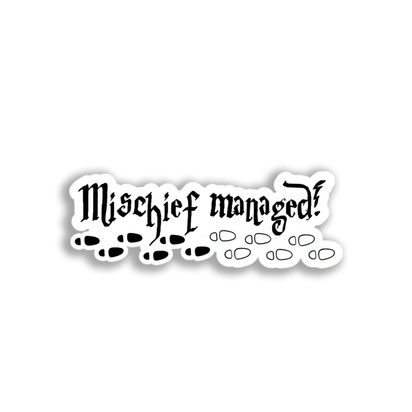 Mischief Managed! Footprints Sticker