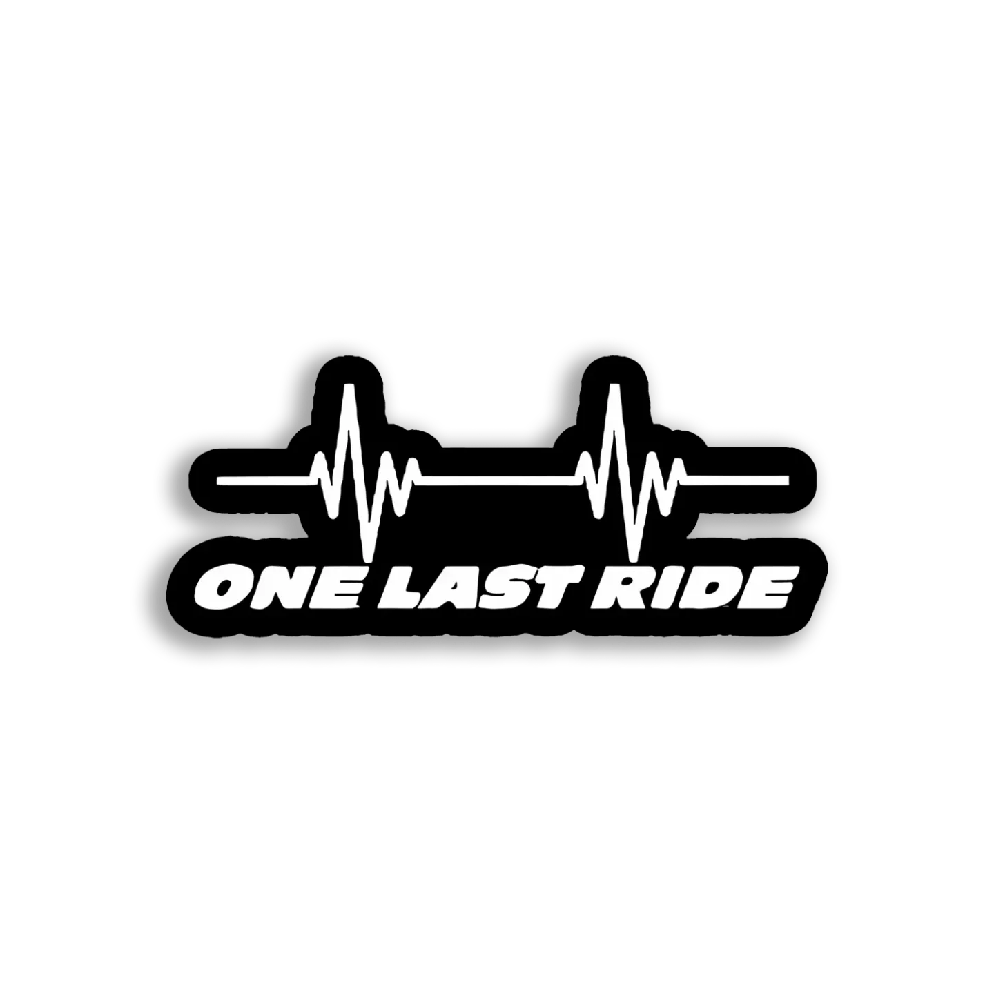 One Last Ride Heartbeat Car Sticker