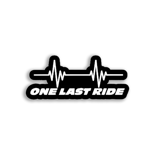 One Last Ride Heartbeat Car Sticker