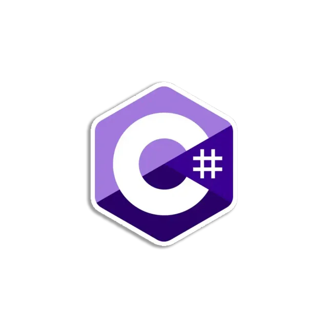 C# Sharp sharp purple Sticker