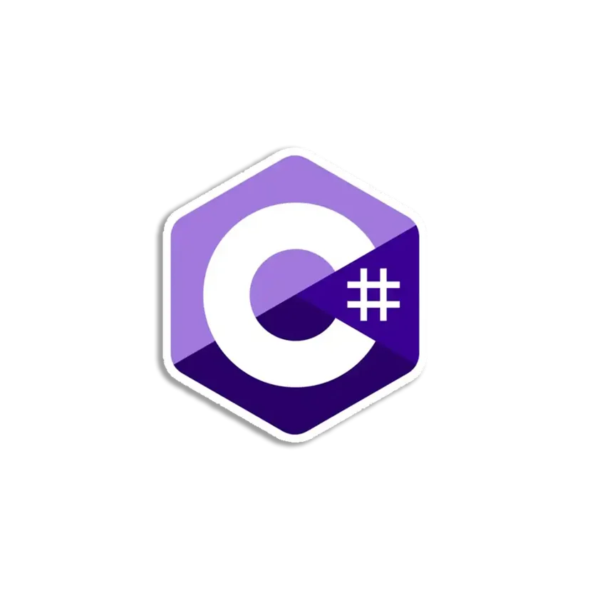 C# Sharp sharp purple Sticker
