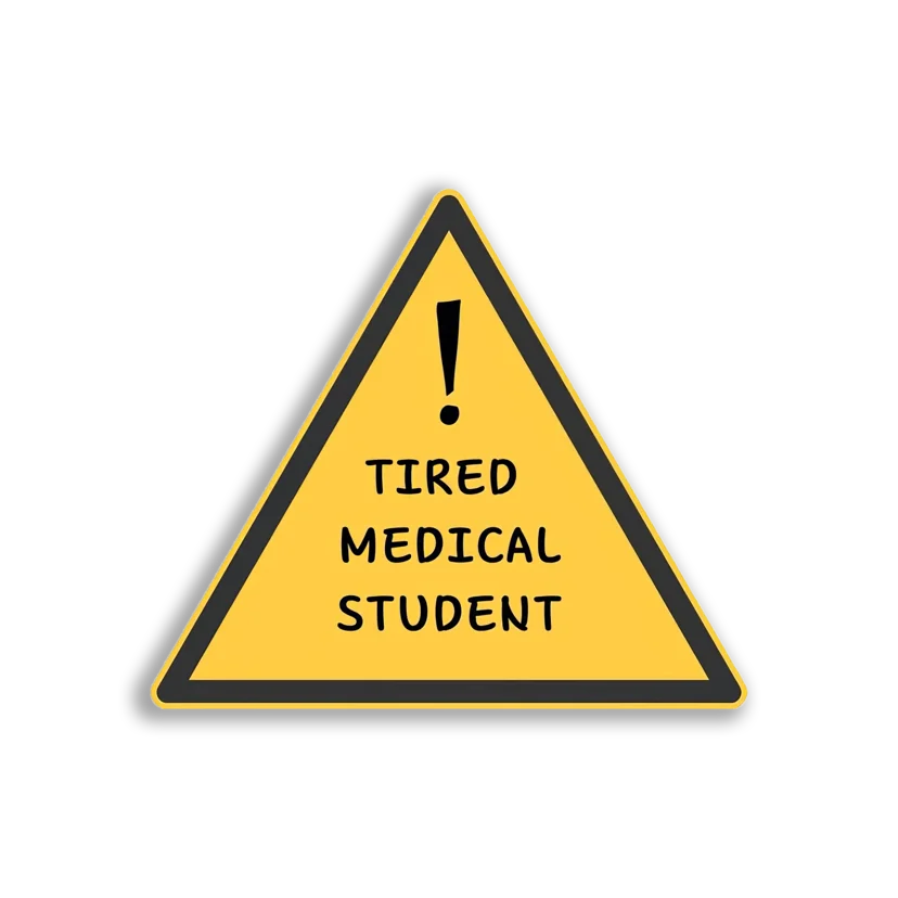 Tired Medical Student Sticker