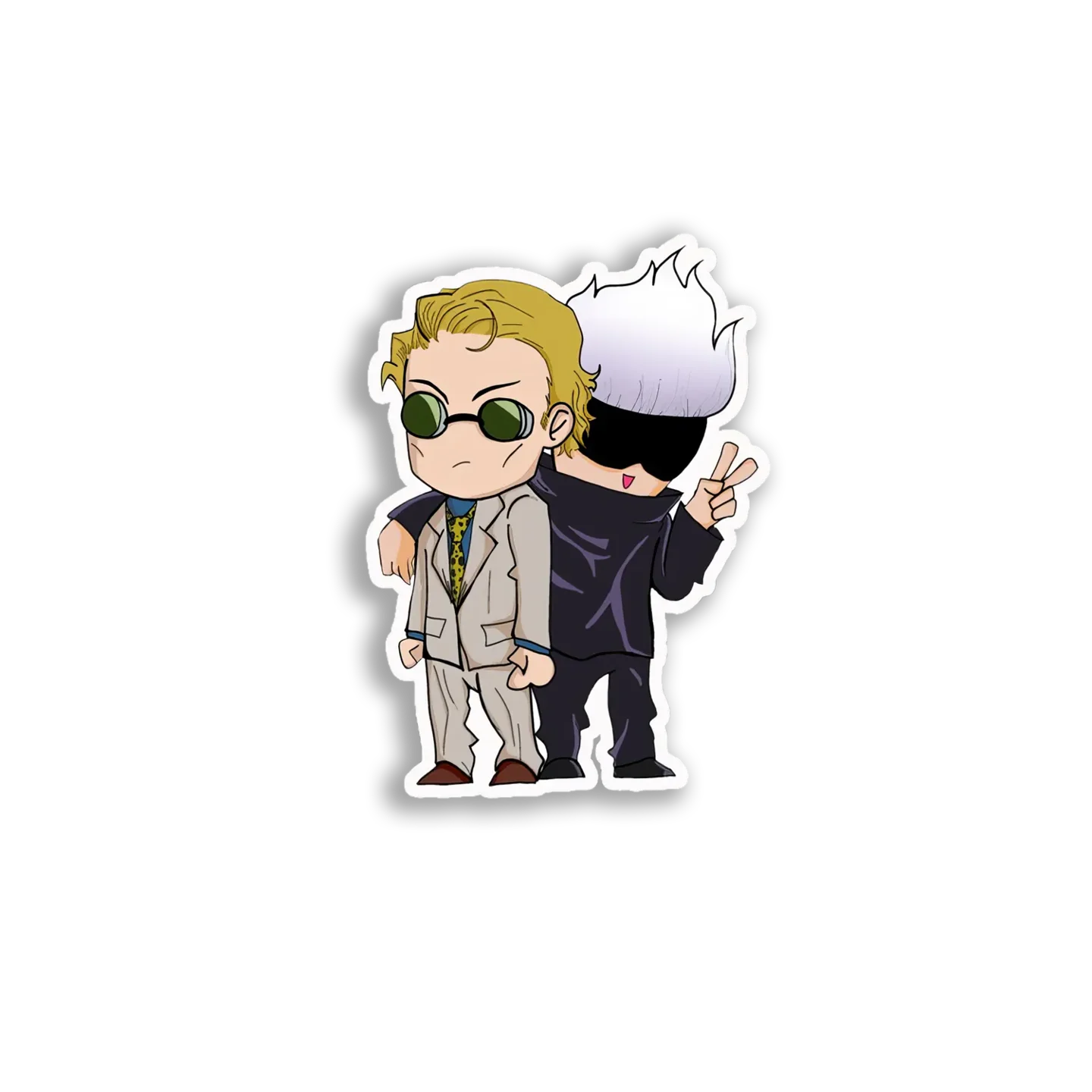 Chibi Anime Duo Sticker