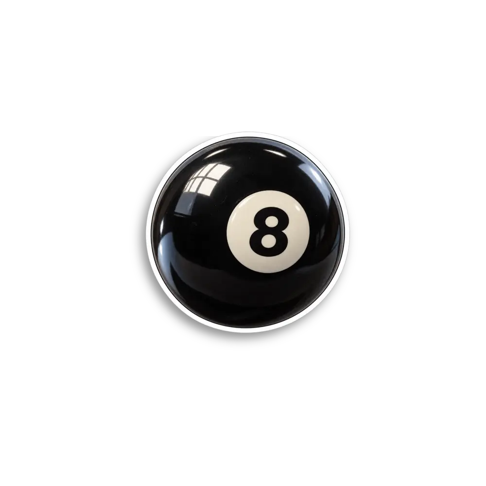 Black Eight Ball Sticker