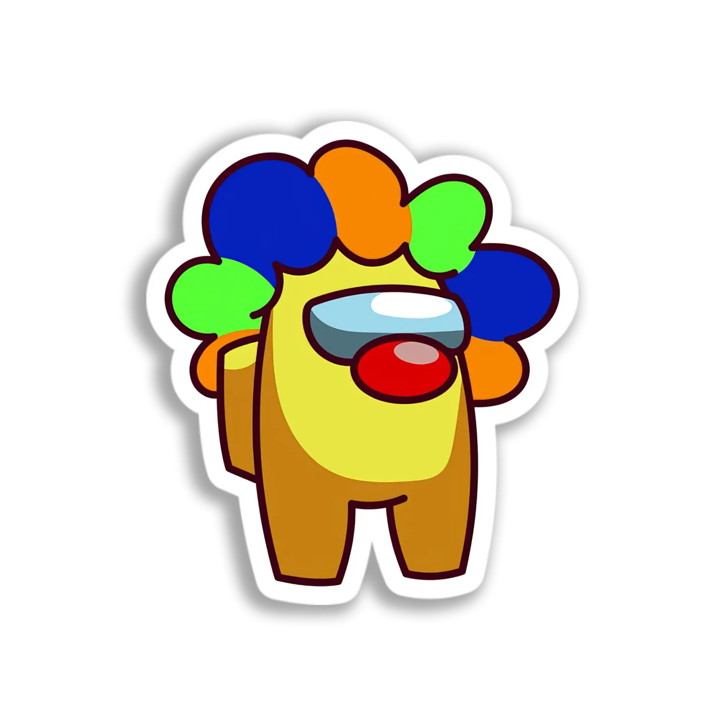 Clown Among Us Crewmate Sticker