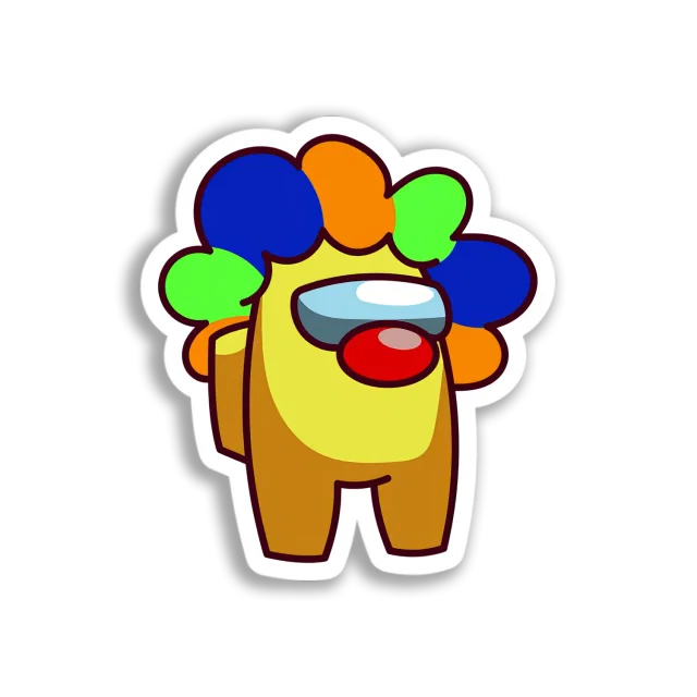 Clown Among Us Crewmate Sticker