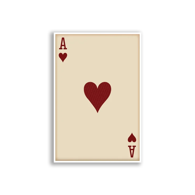 Ace of Hearts Playing Card Sticker