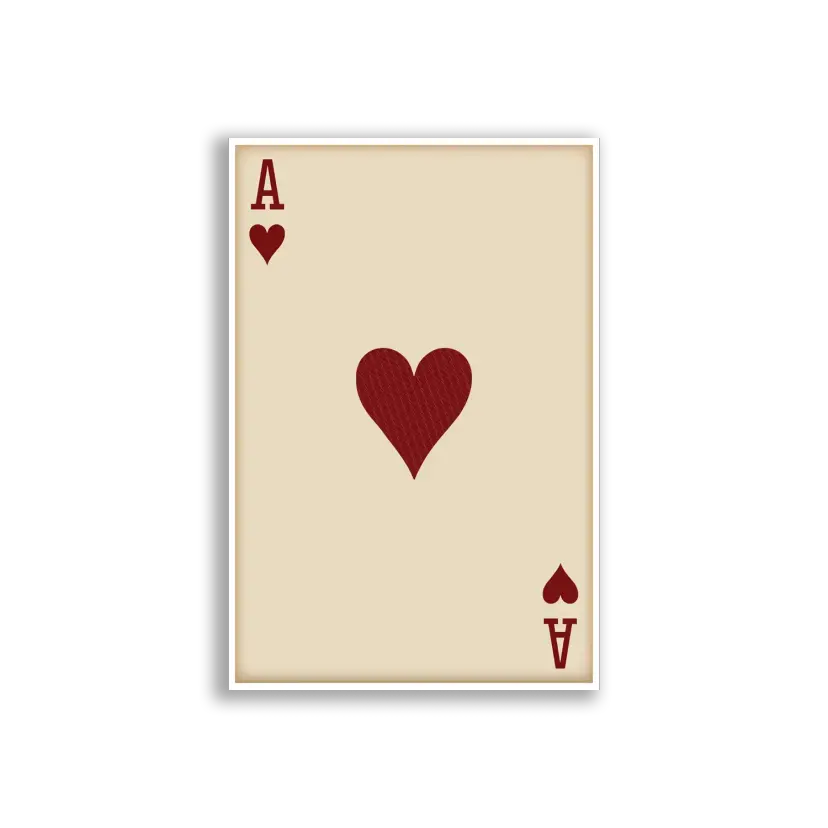 Ace of Hearts Playing Card Sticker