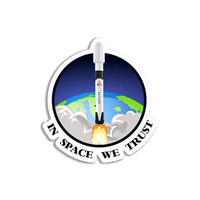 In Space We Trust Sticker