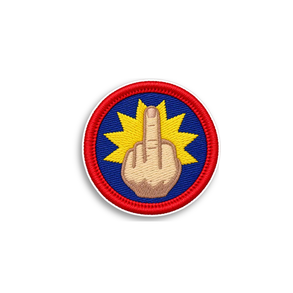 Middle Finger Badge Sticker