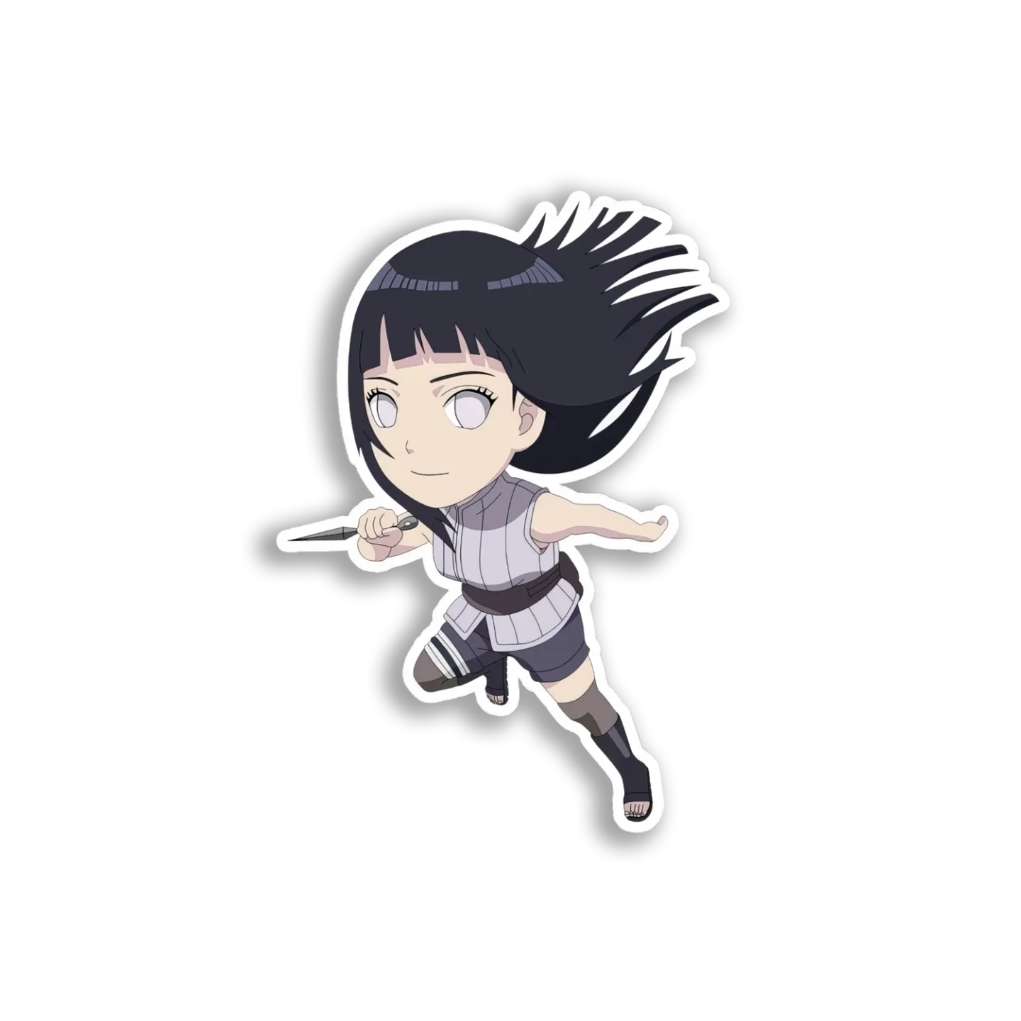 Hinata Hyuga Chibi Art Sticker