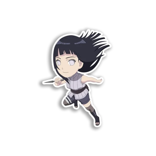 Hinata Hyuga Chibi Art Sticker