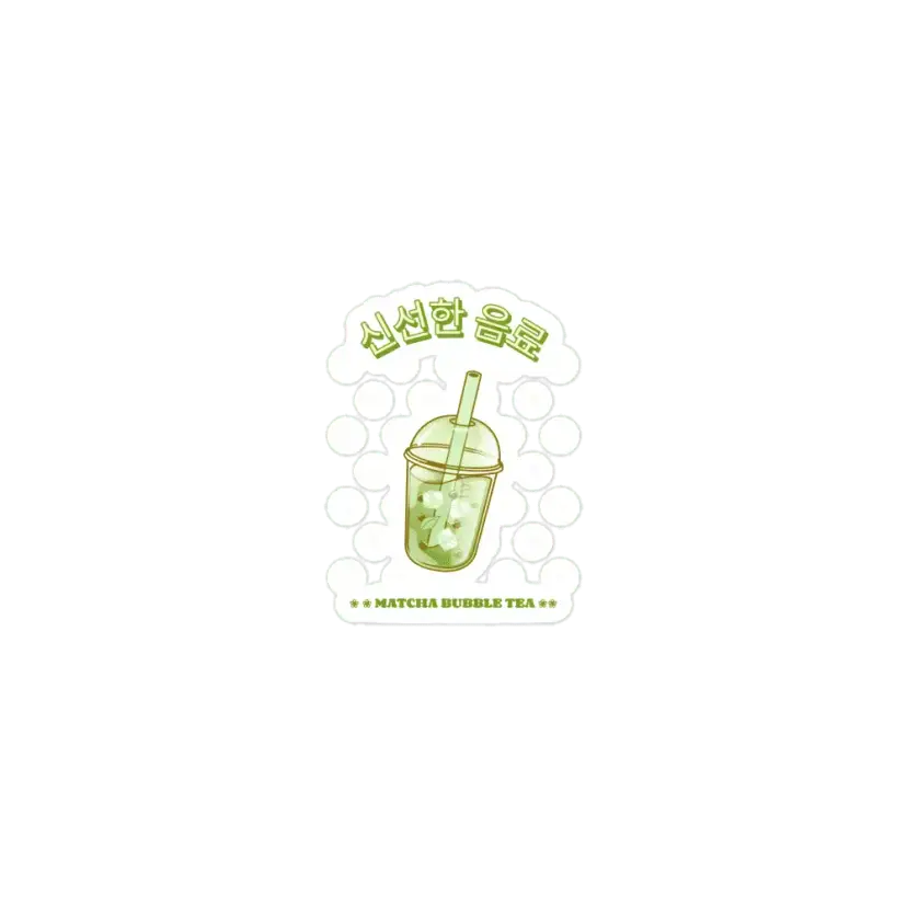 Matcha Bubble Tea Sticker