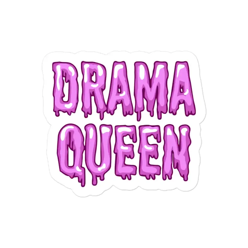 Inscription Drama Queen Sticker