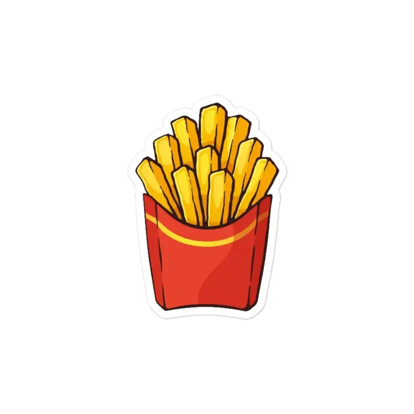 Kawaii Fries Sticker