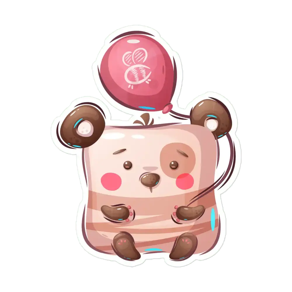 Bear with Balloon Sticker