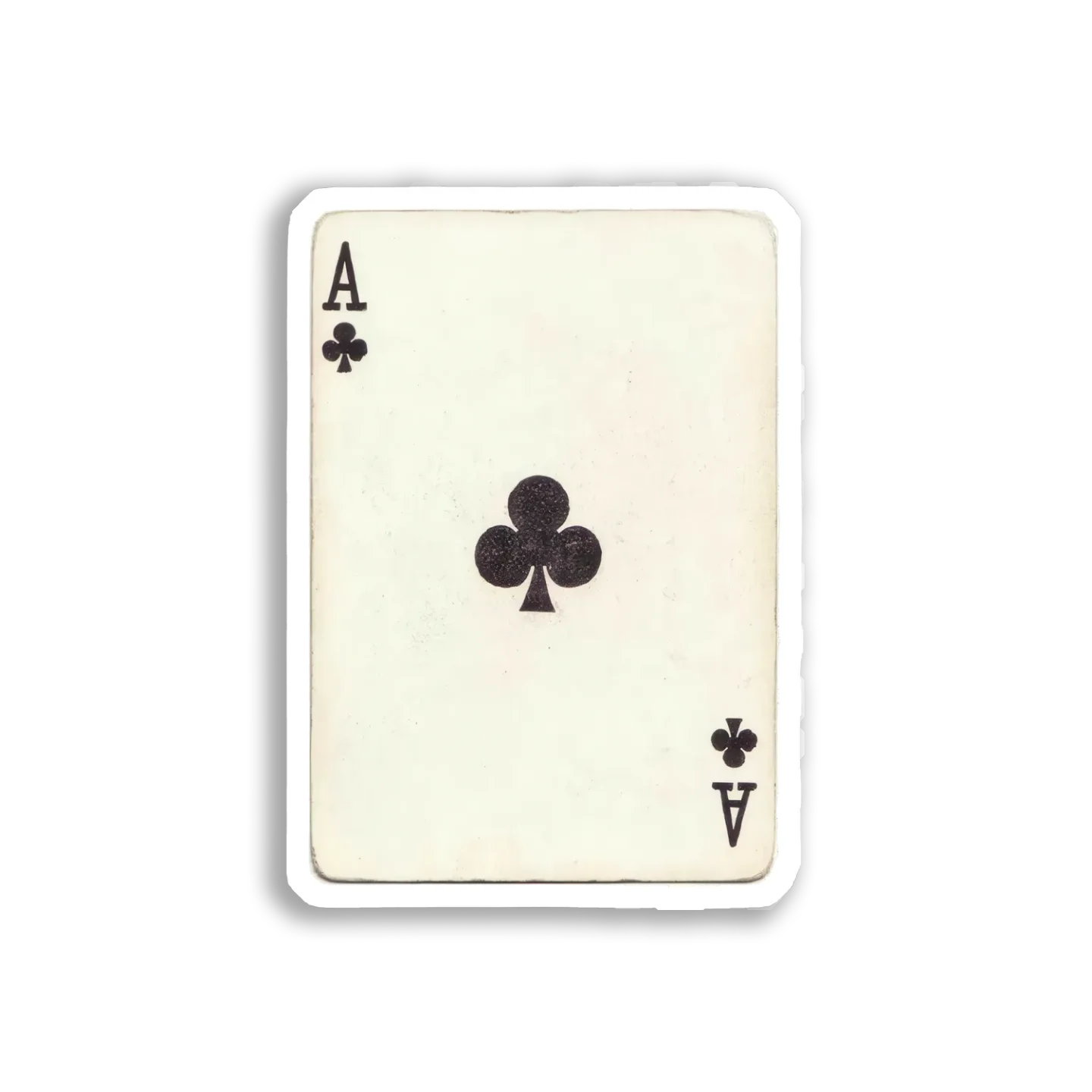 Ace of Clubs Playing Card Sticker