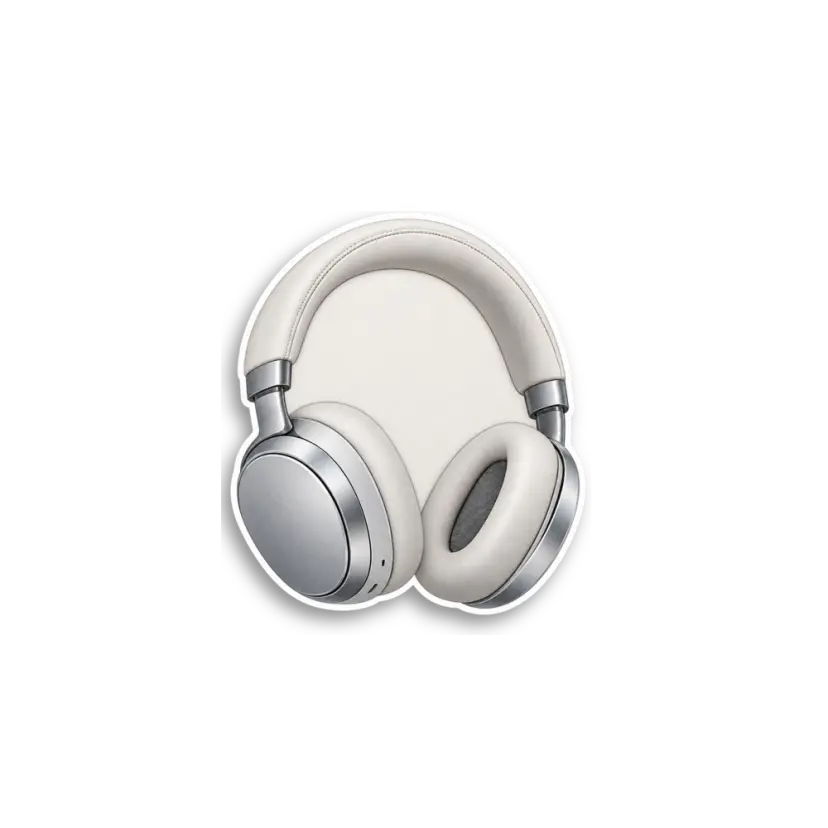 White Headphones Sticker