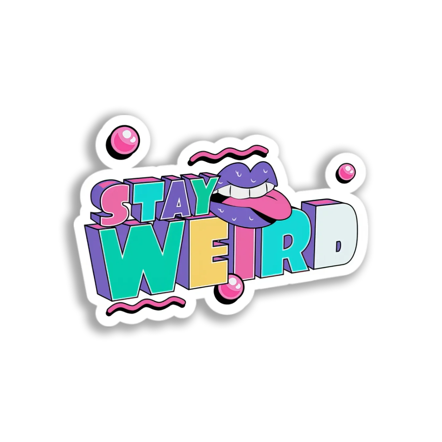 Stay Weird Art Sticker
