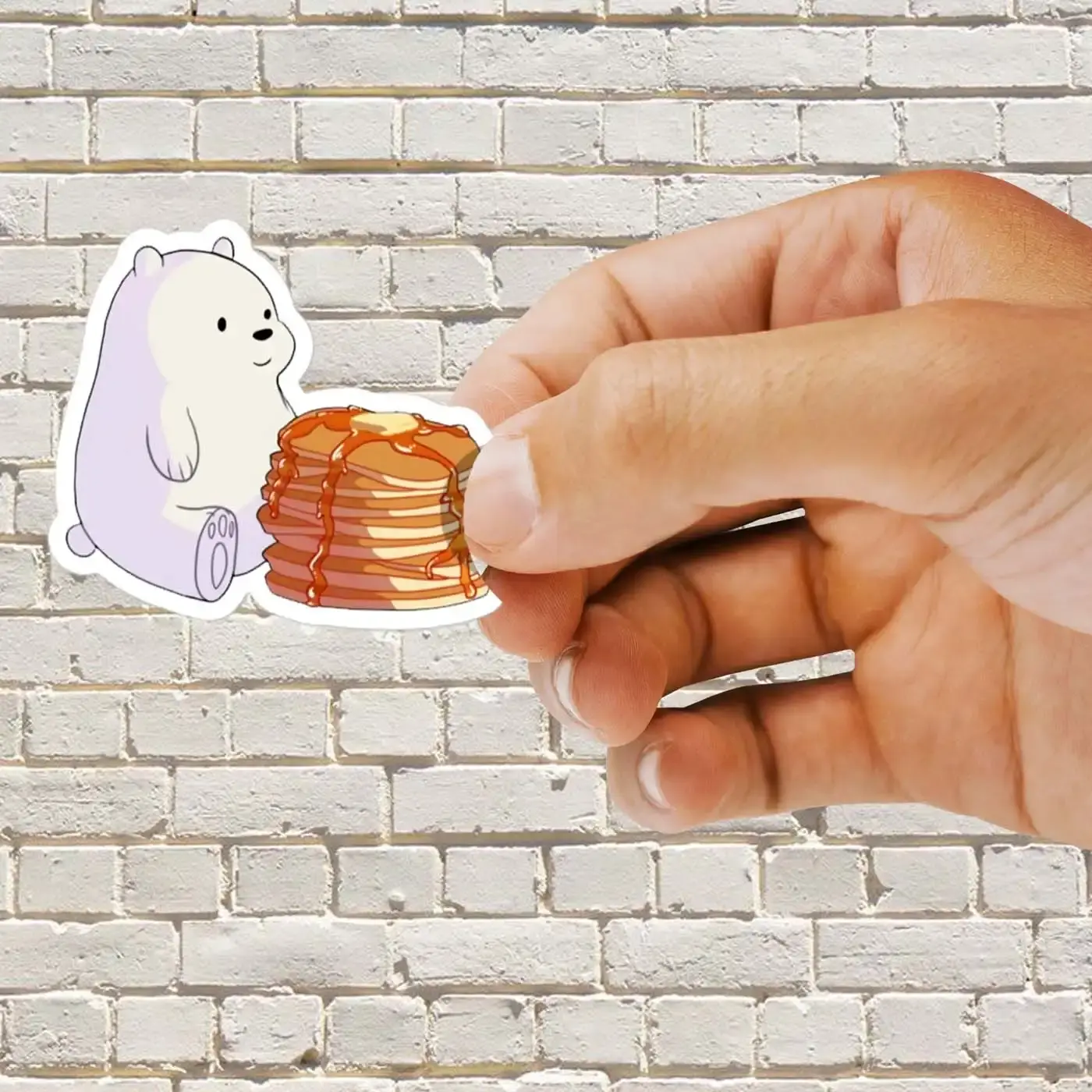 Panda eating Pancakes Sticker