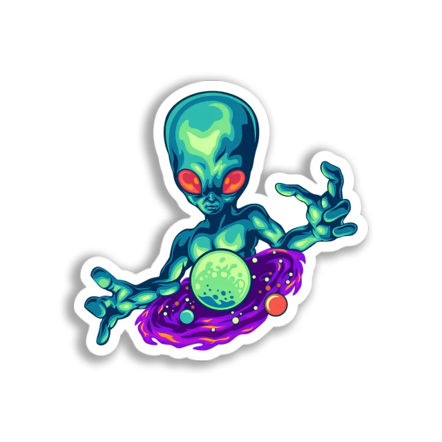 Alien Cosmic Power Sticker
