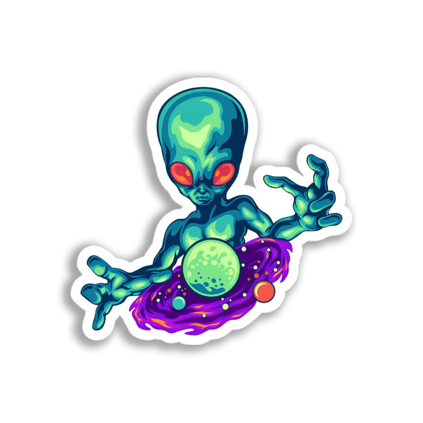 Alien Cosmic Power Sticker
