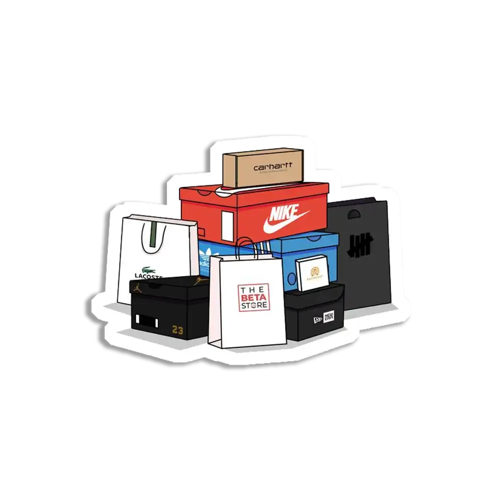 Shoe Boxes Illustration Sticker