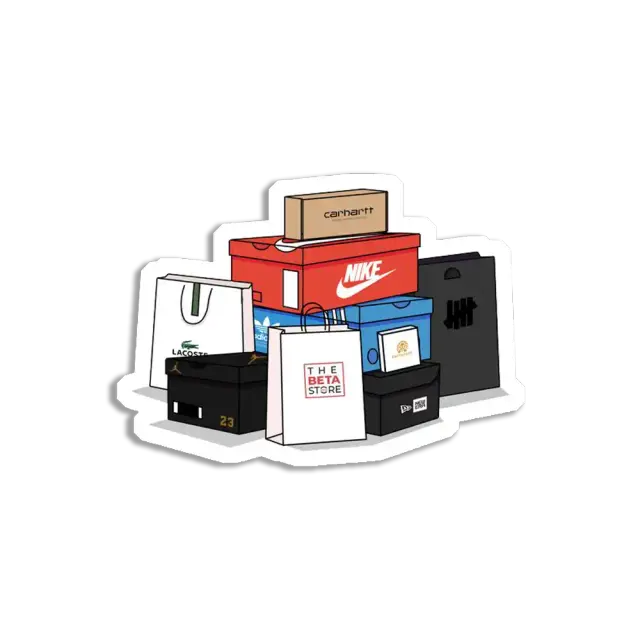 Shoe Boxes Illustration Sticker