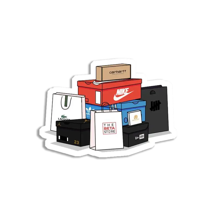 Shoe Boxes Illustration Sticker