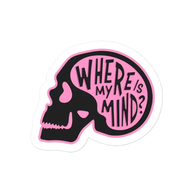 Skull Where is My Mind Sticker