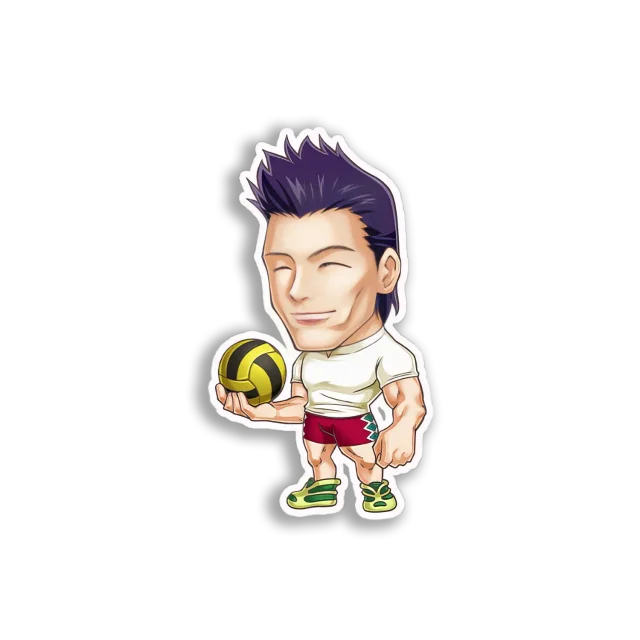 Volleyball Player Chibi Sticker