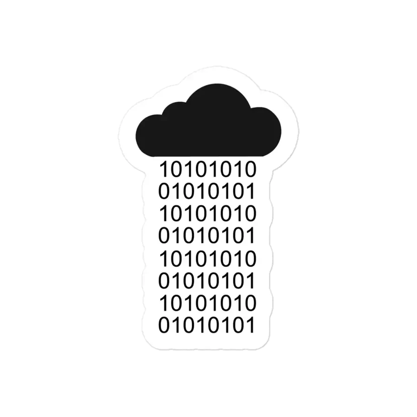 Raining Data Sticker