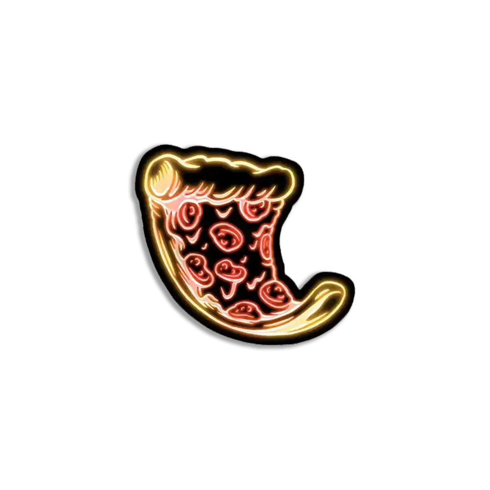 Neon Pizza Sticker