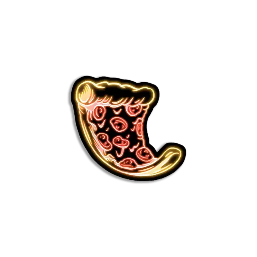 Neon Pizza Sticker