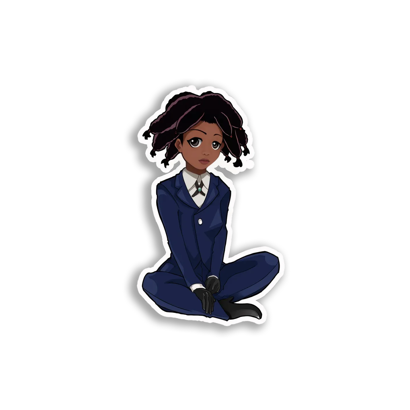 Anime Girl in Suit Sticker