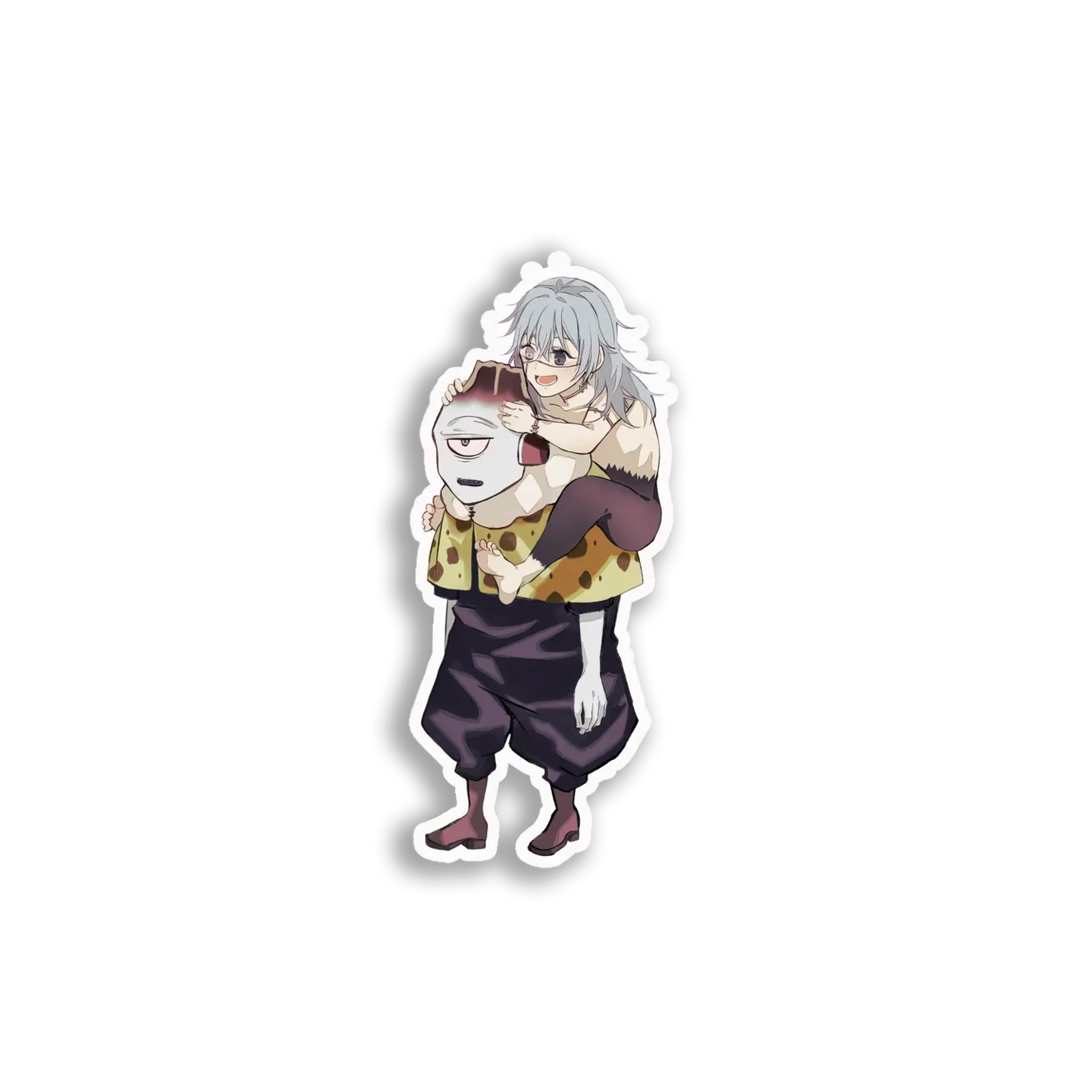 Girl Riding Cyclops Creature Sticker