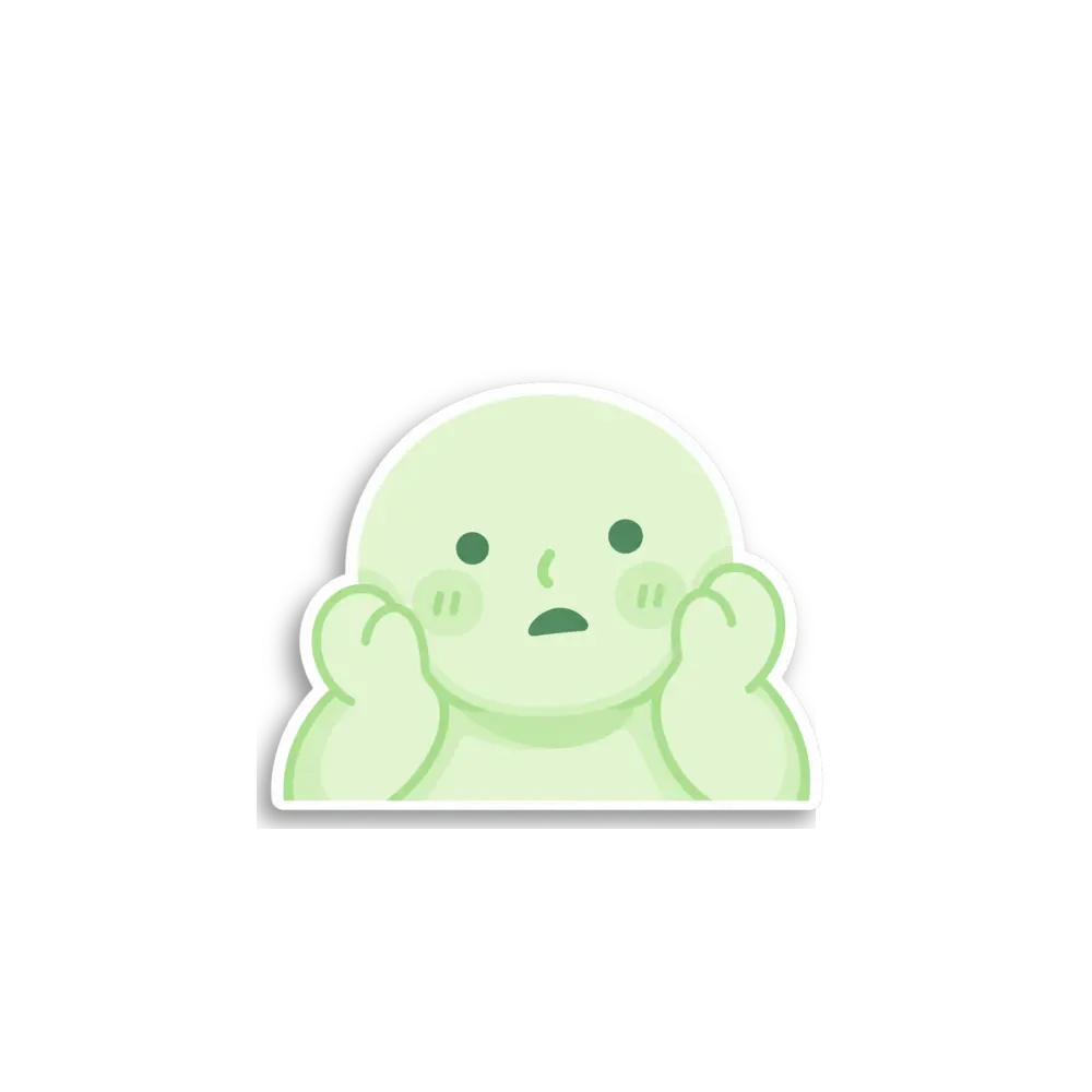 Arms Up Peeker Sticker