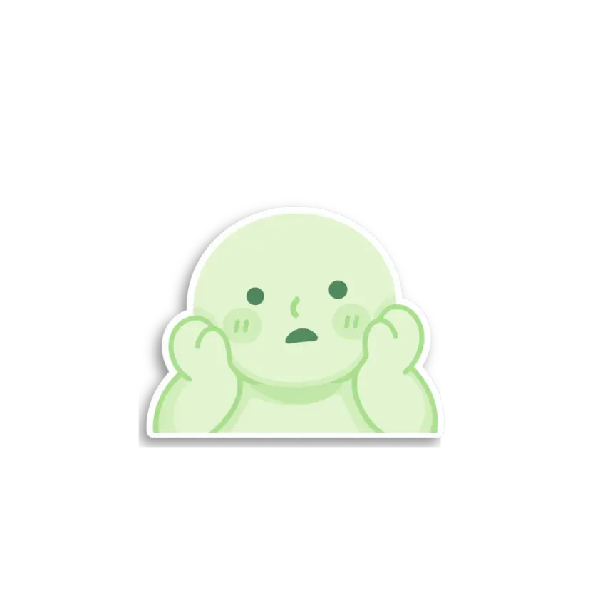 Arms Up Peeker Sticker