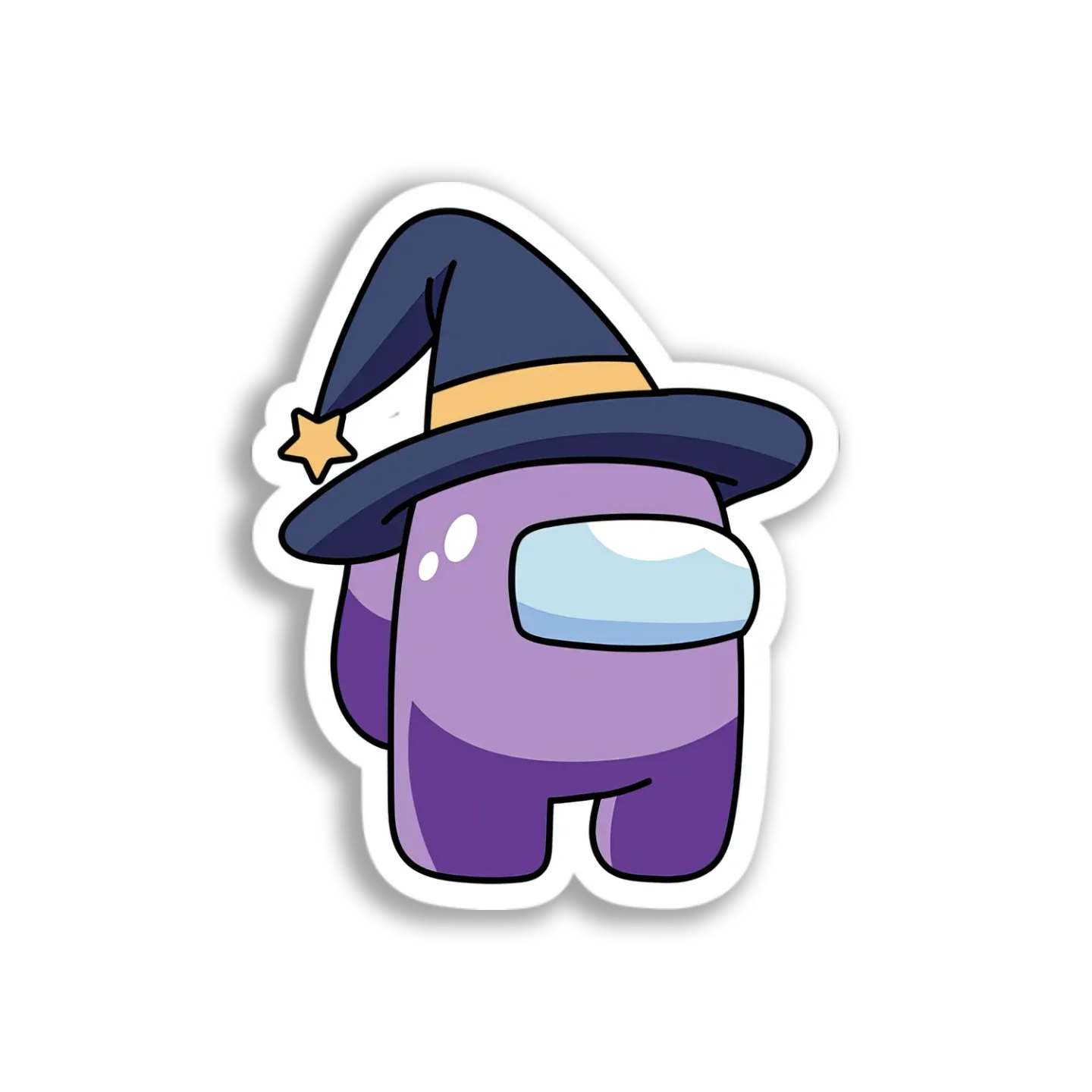 Purple Among Us Witch Sticker