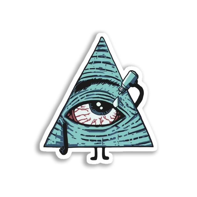 All-Seeing Eye Needs Eye Drops Sticker