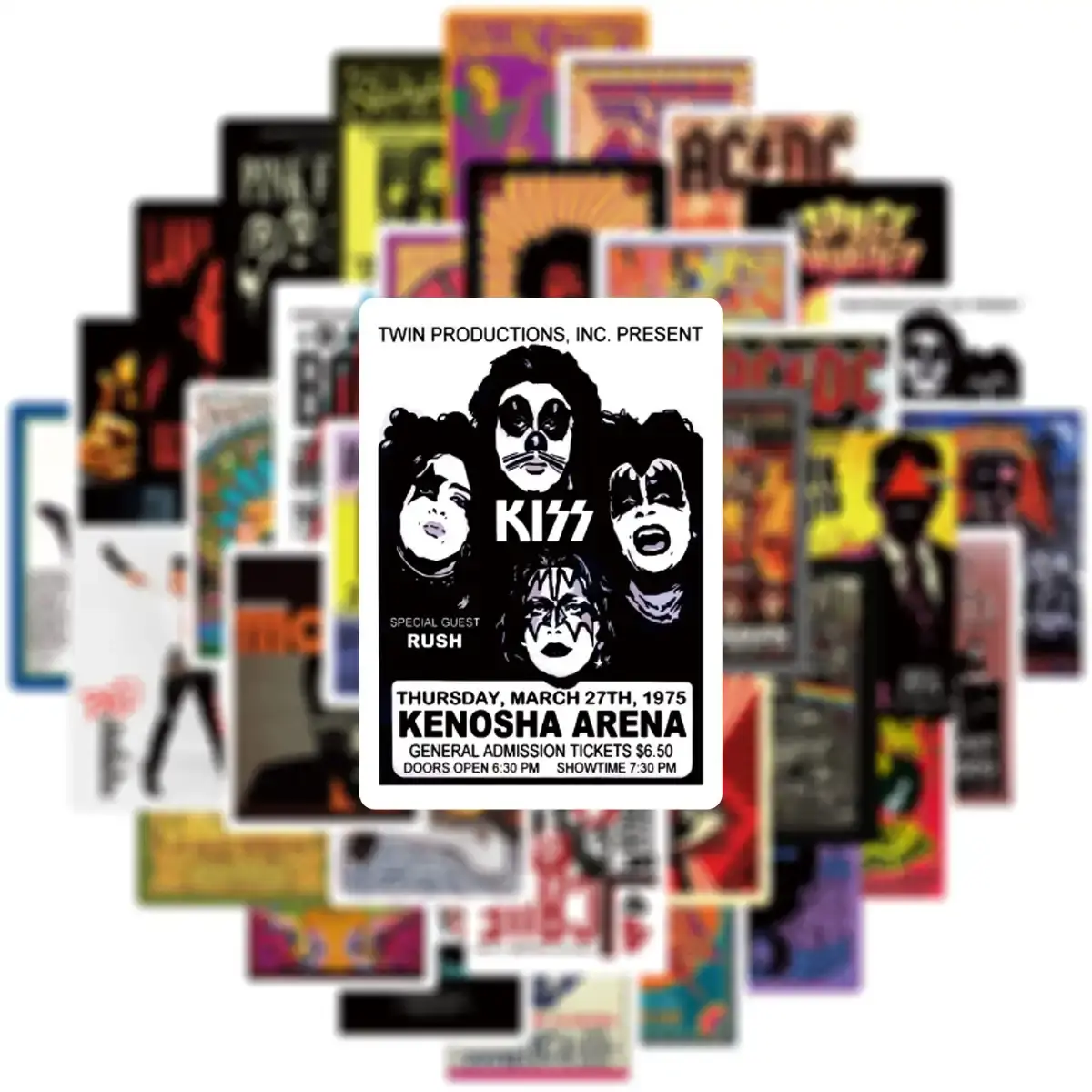 Rock Music Pop Graffiti Sticker Pack of 50