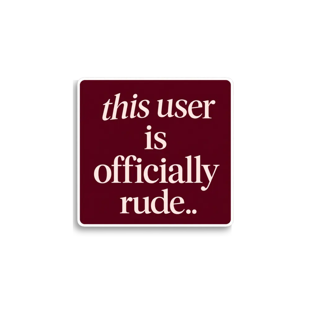 Officially Rude Sticker