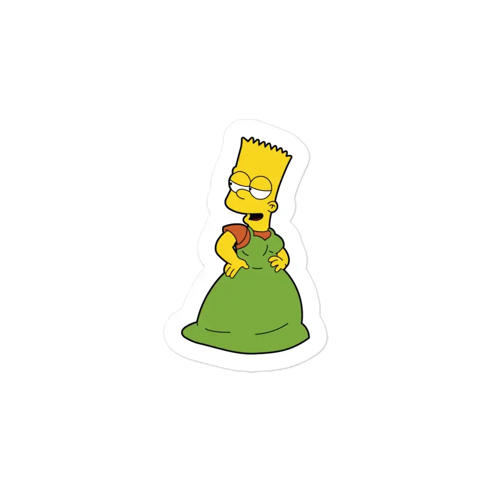Bart Simpson in Dress Sticker