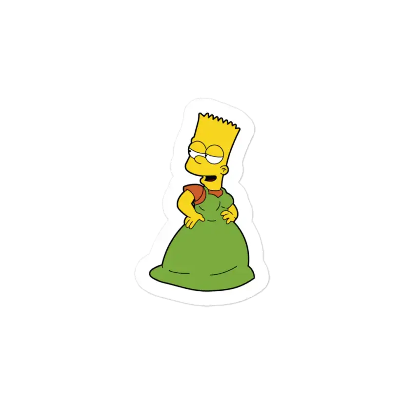 Bart Simpson in Dress Sticker