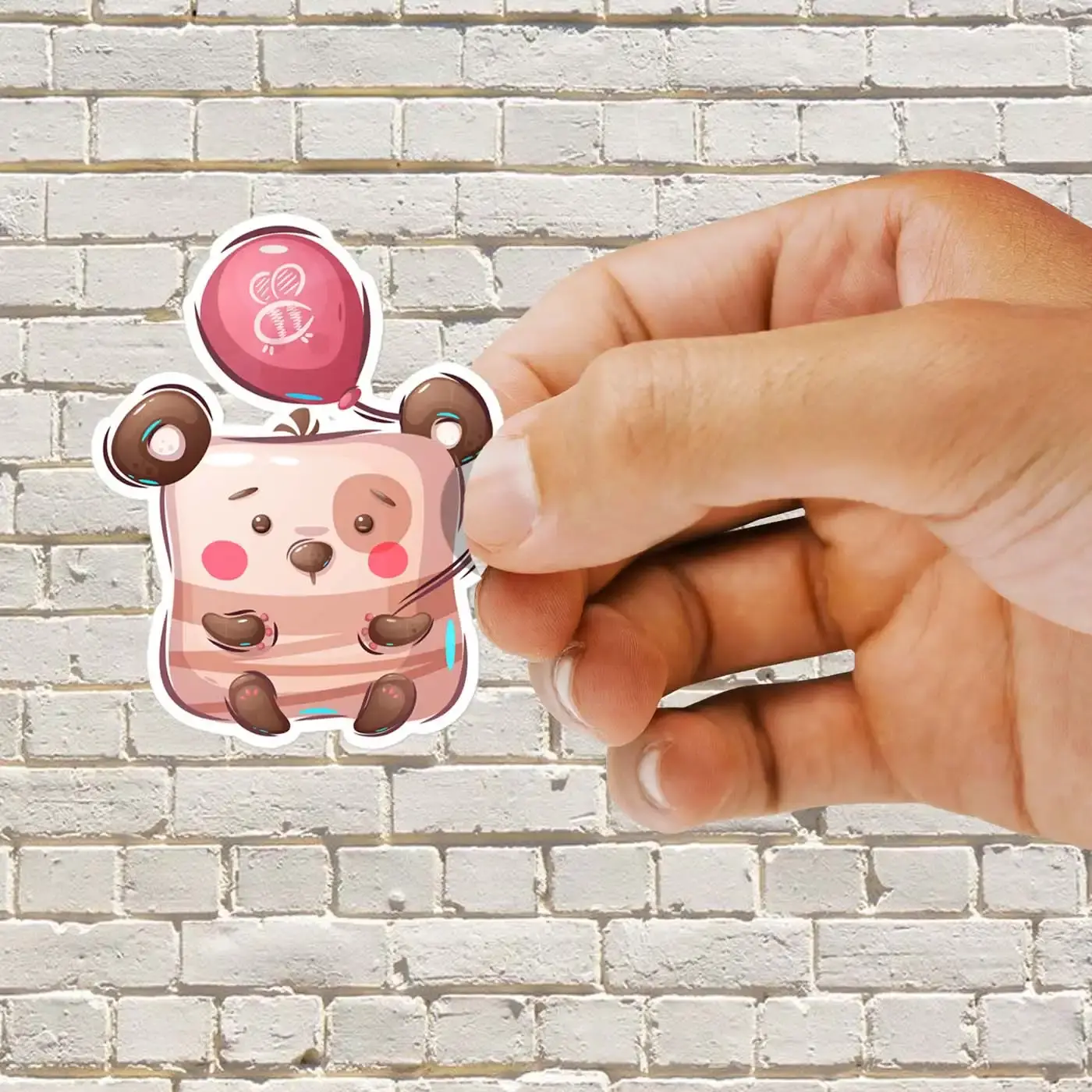 Bear with Balloon Sticker