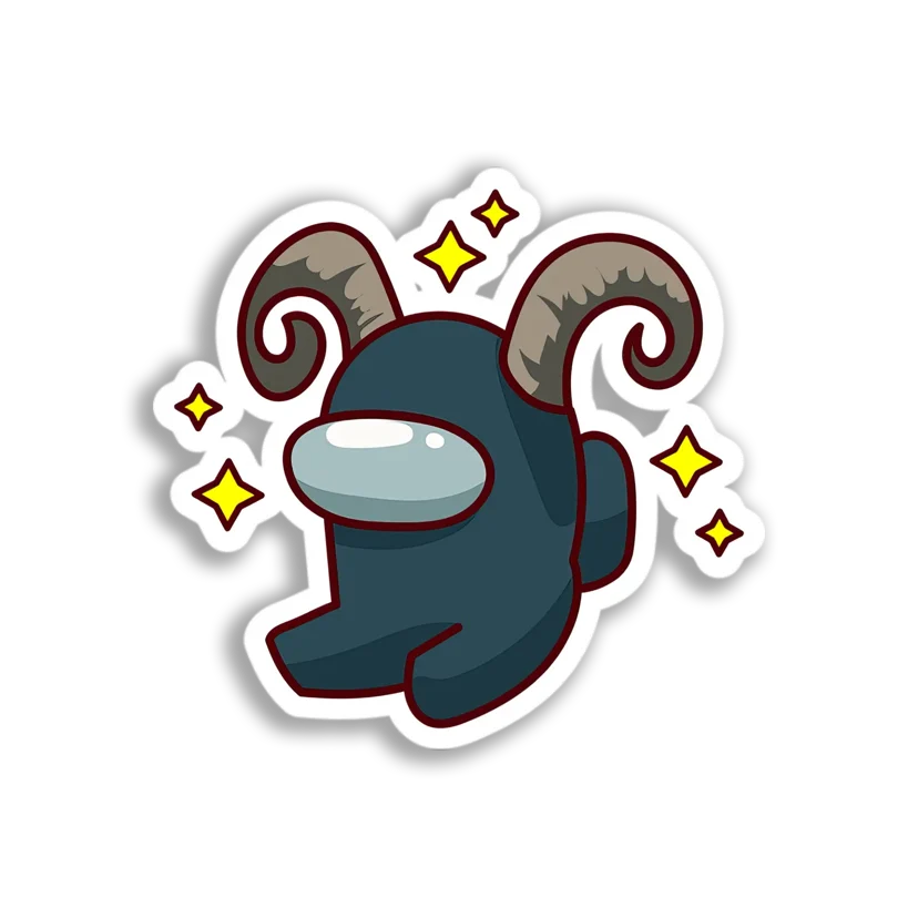 Among Us Ram Head Sticker