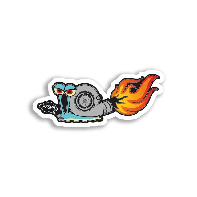 Turbo Snail Goes Psshh Car Sticker